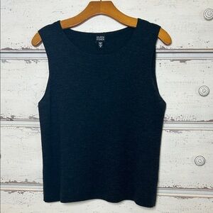 Eileen Fisher Merino Wool Minimalist Sweater Vest Gray M